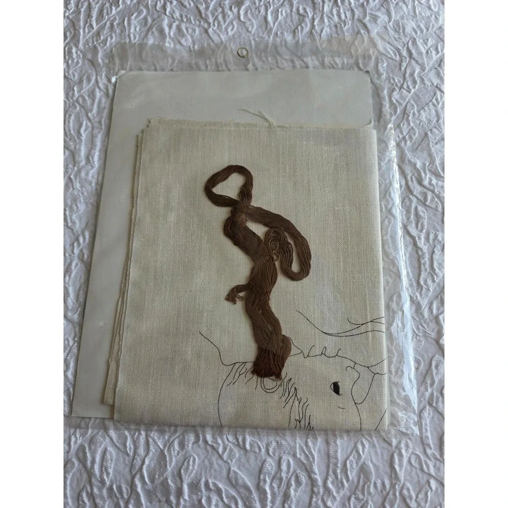 1978 Dimensions Mother and Child Birth Record crewel embroidery kit vintage